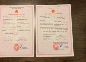 Mẫu giấy đăng ký kết hôn hiện hành