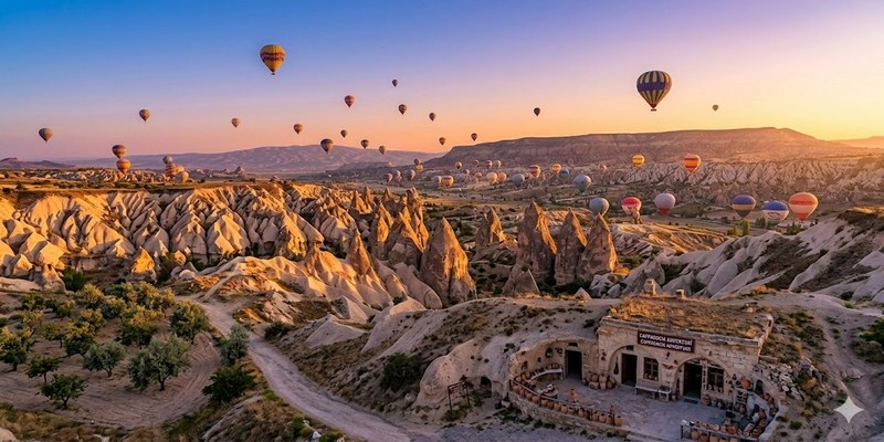 Bay khinh khí cầu ngắm thung lũng nấm Cappodocia